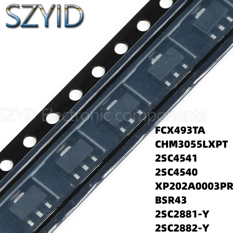 100PCS SOT89 FCX493TA CHM3055LXPT 2SC4541 2SC4540 XP202A0003PR BSR43 2SC2881-Y 2SC2882-Y