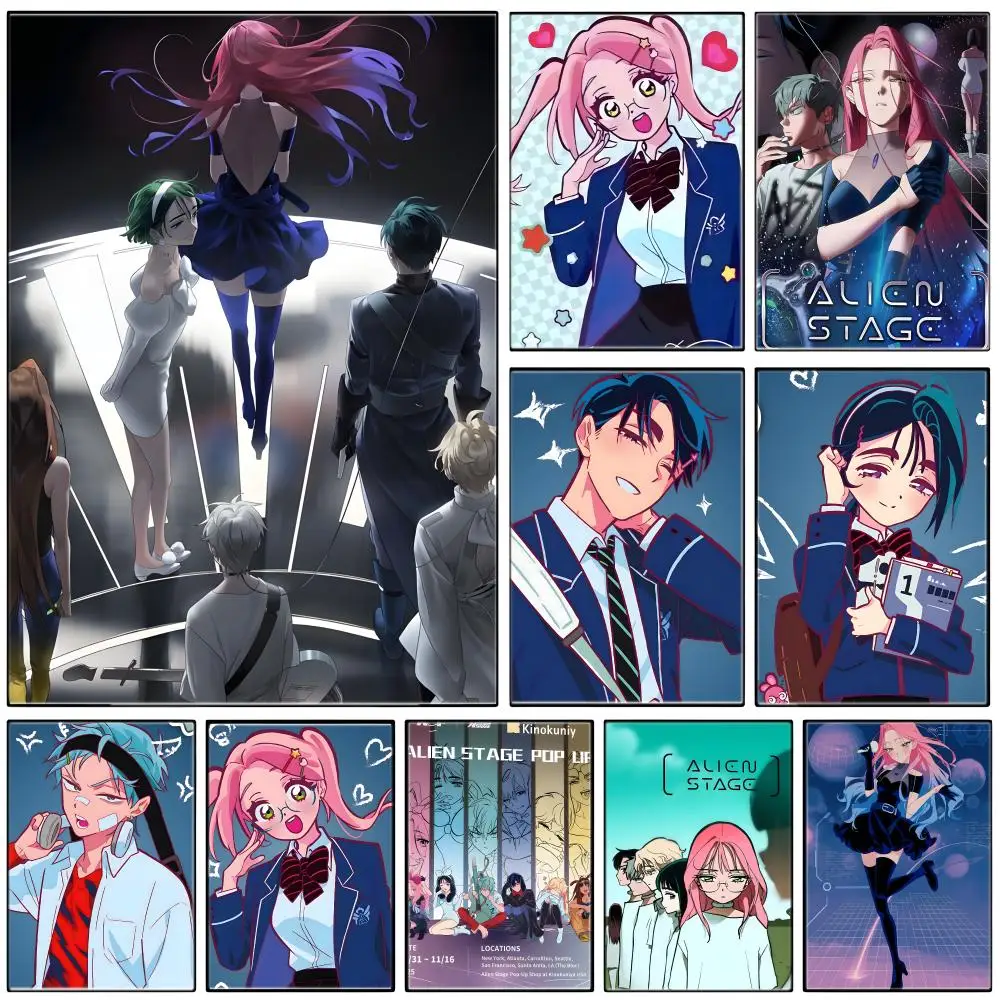 Musical Anime A-Alien Stage Poster  Self-adhesive Art Waterproof Paper Sticker Coffee House Bar Room Wall Decor