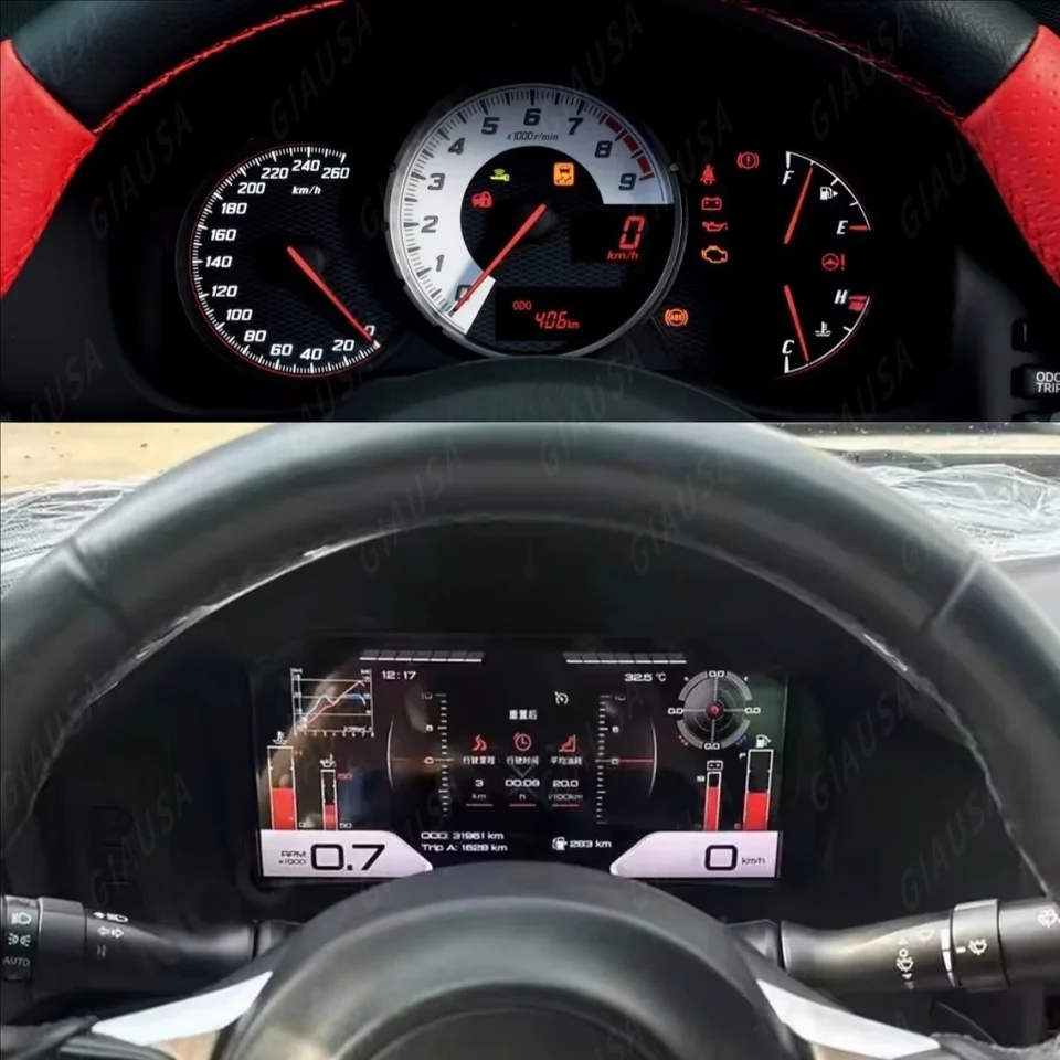 86 BRZ ハンドルデジタル表示付き トヨタ86/スバルBRZ 2013-2019年式用 デジタルメーター液晶ダッシュ