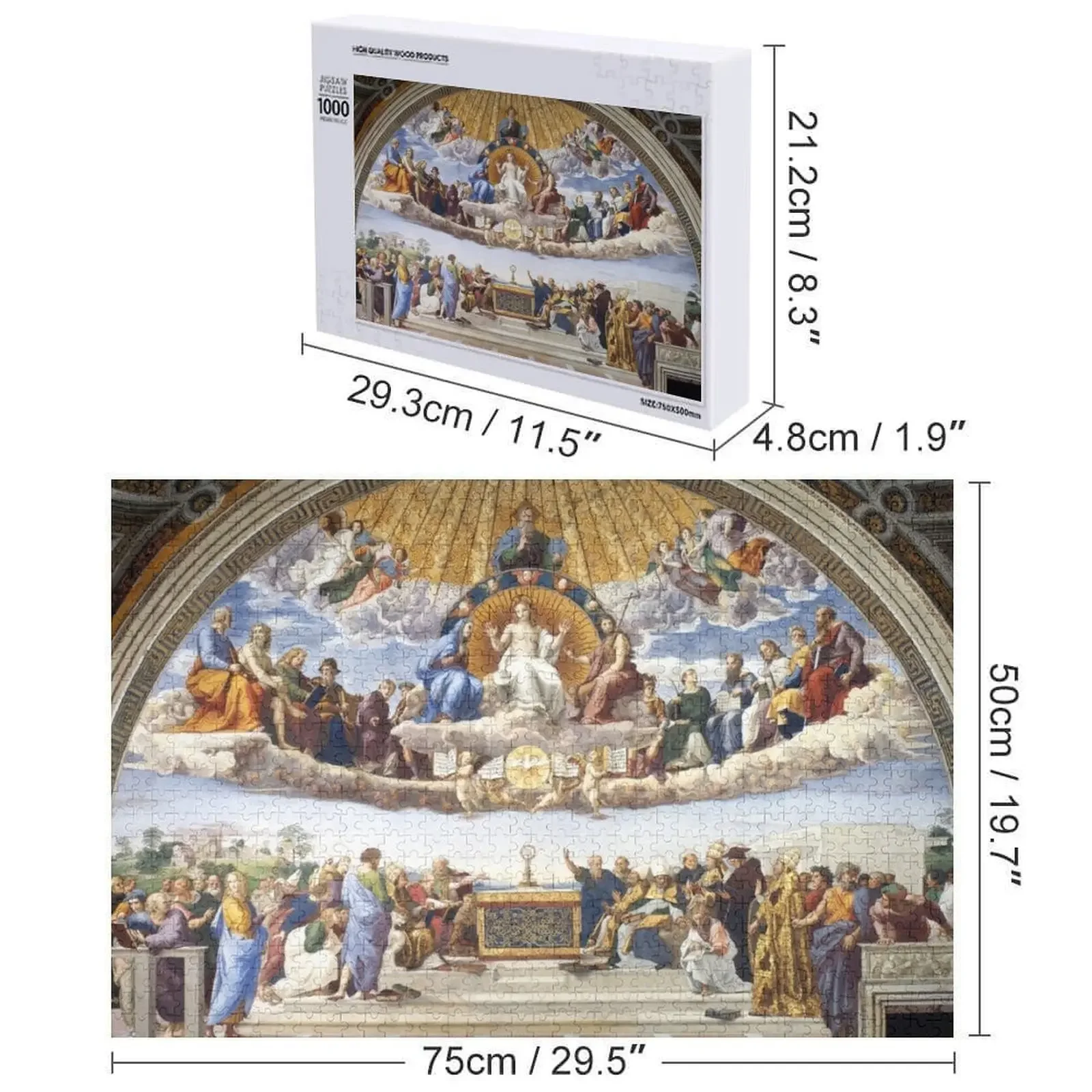 Disputation of the Holy Sacrament Jigsaw Puzzle Custom Child Children Game Children Wood Name Puzzle