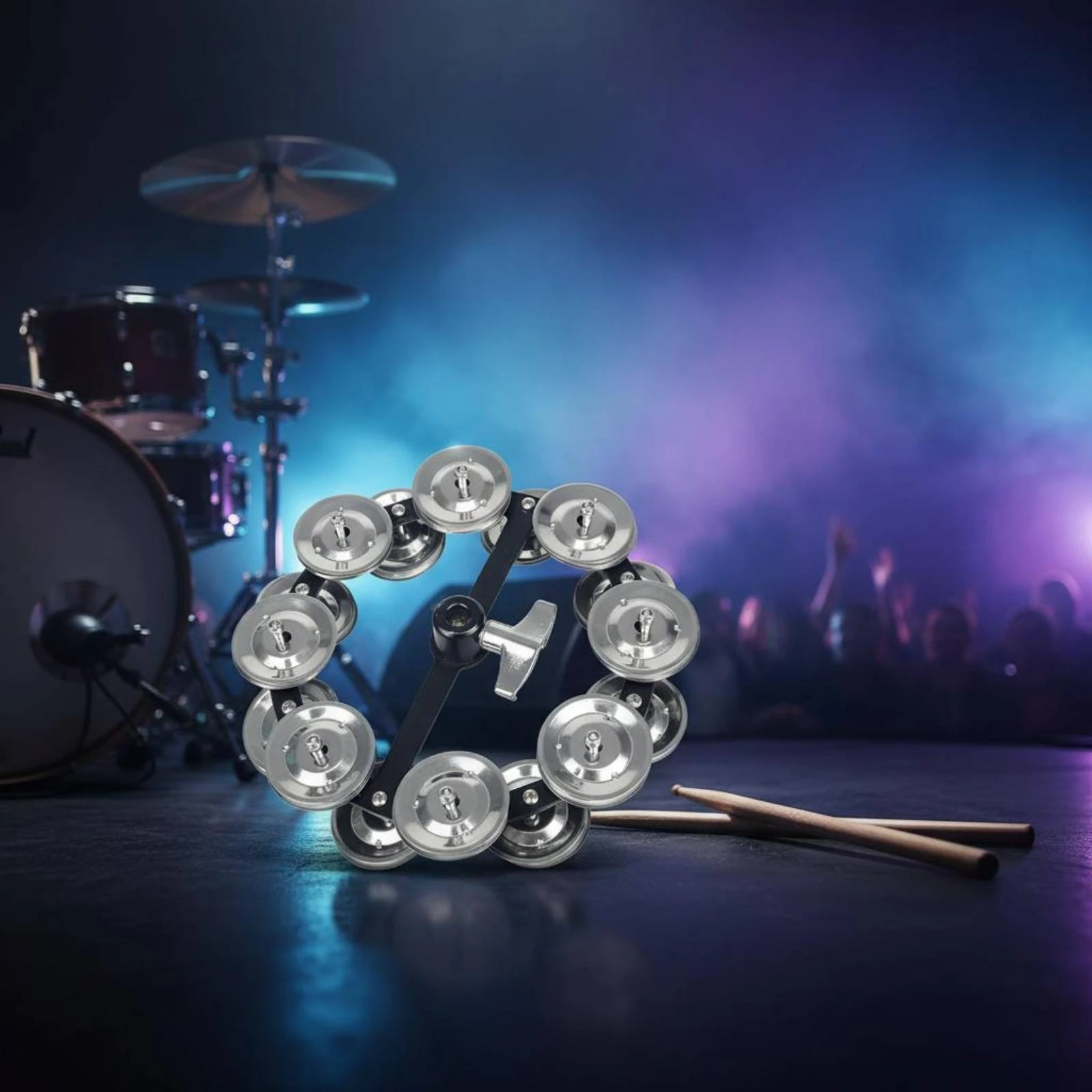 Drum Cymbal Effect Bell Easy to Install Cymbal Shaker Loop Music Accessory for Drummers, Stage Performance