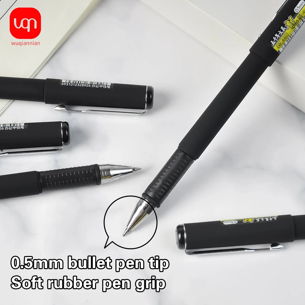 

0.5mm Tip Smooth Writing Black Ink Business Signing Pen School and Office Stationery Supplies