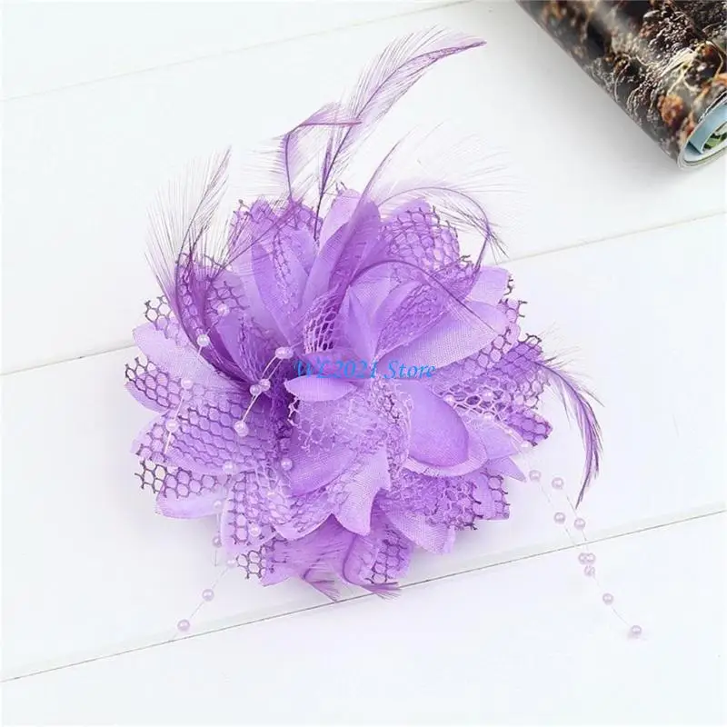 

G5GC Unique Feathered Hair Ornament Hairpin Hair Accessory for Evening and Role Play