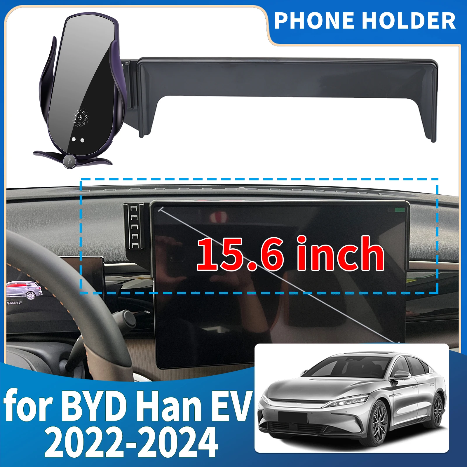 fit for BYD Han EV 2022 2023 2024 15.6inch ​​​​Integrated Screen Mount Phone Holder Mount Car accessoires