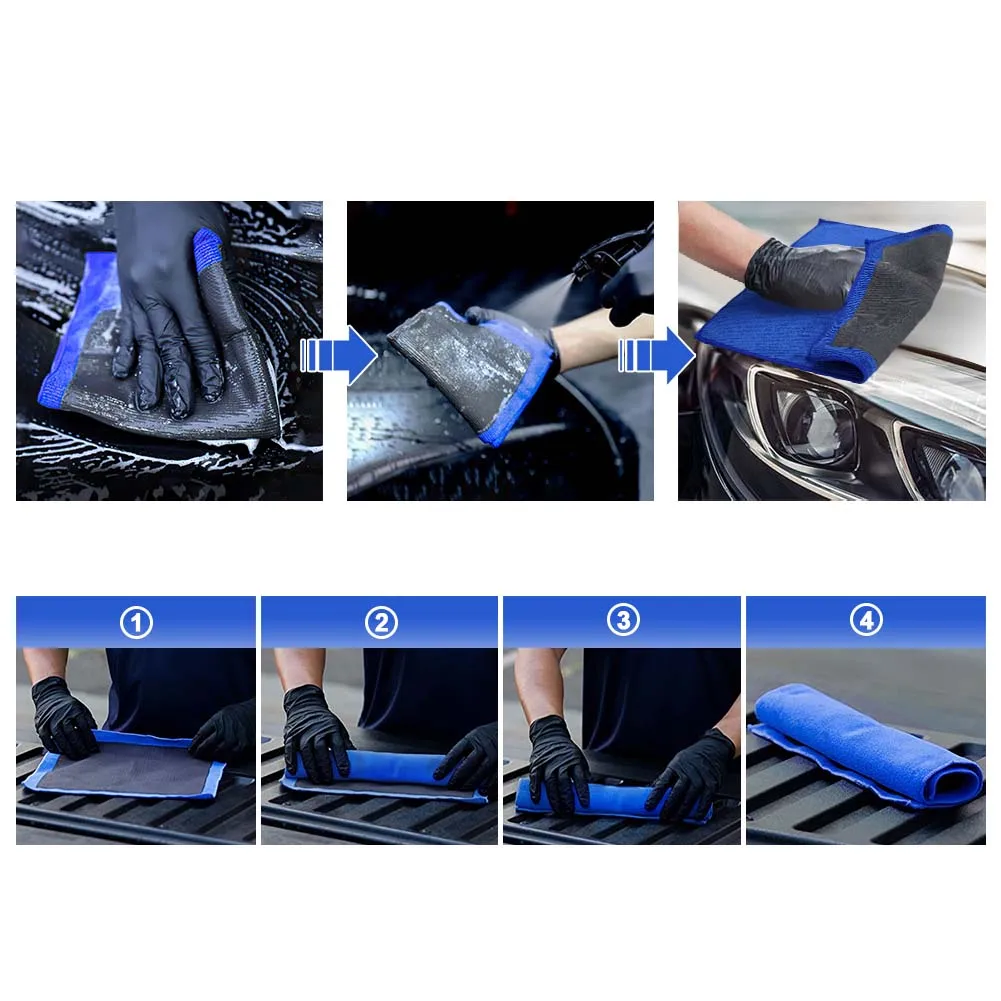 Car Clay Towel Fine Grade Cleaning Tool Blue Magic Auto Detailing Clay Car Wash Mitt Clay Deeply Remove Stains Accessories view 6