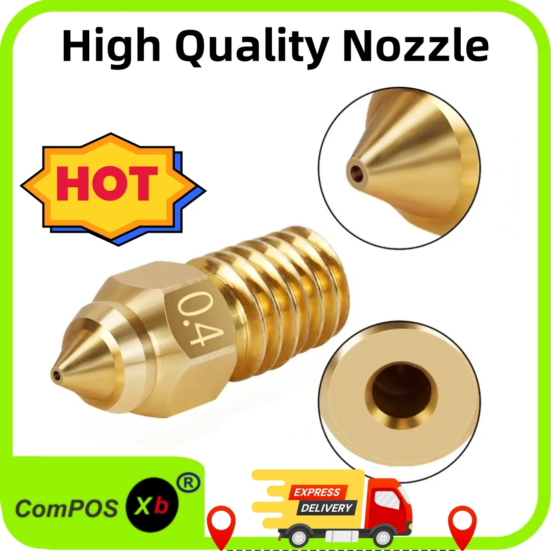 3D Printer Nozzles, High Temperature&Wear Resistance,Better Thermal Conductivity Brass 3D Printer Nozzle for MK8,Ender 3 series