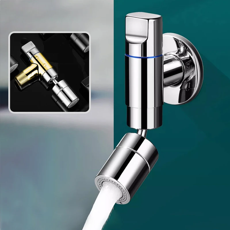 Two Outlet Modes Mini Mop Pool Faucet Universal Rotating Washing Machine Faucet Swimming Pool Faucet