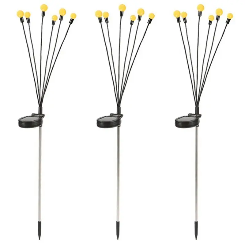 

Солнечные садовые светильники ABJN - 12 светодиодных светильников-светлячков, колышущихся на ветру, водонепроницаемые, на солнечной энергии