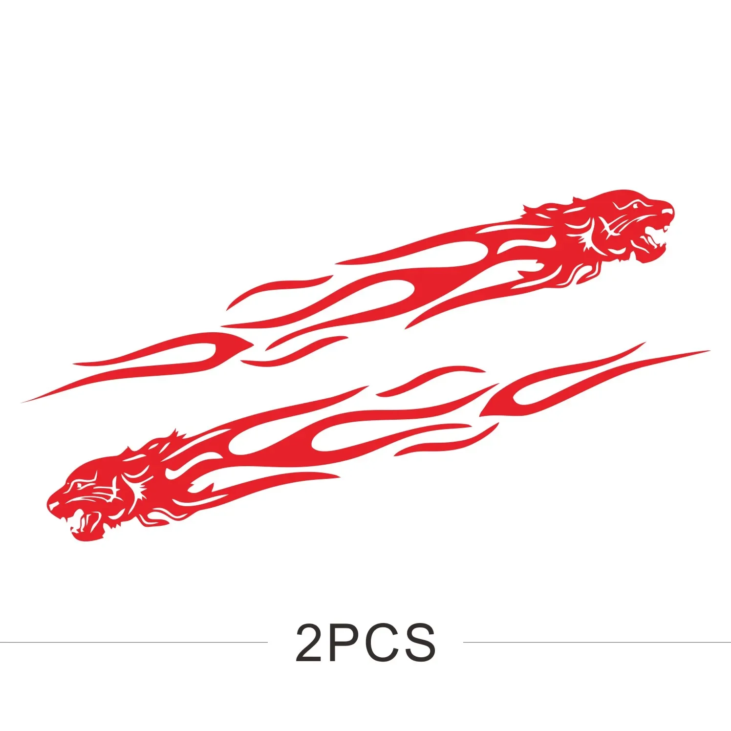 

New design Tiger Flame Totem car stickers creative fashion car reflective motorcycle stickers decorative modeling stickers,2Pcs