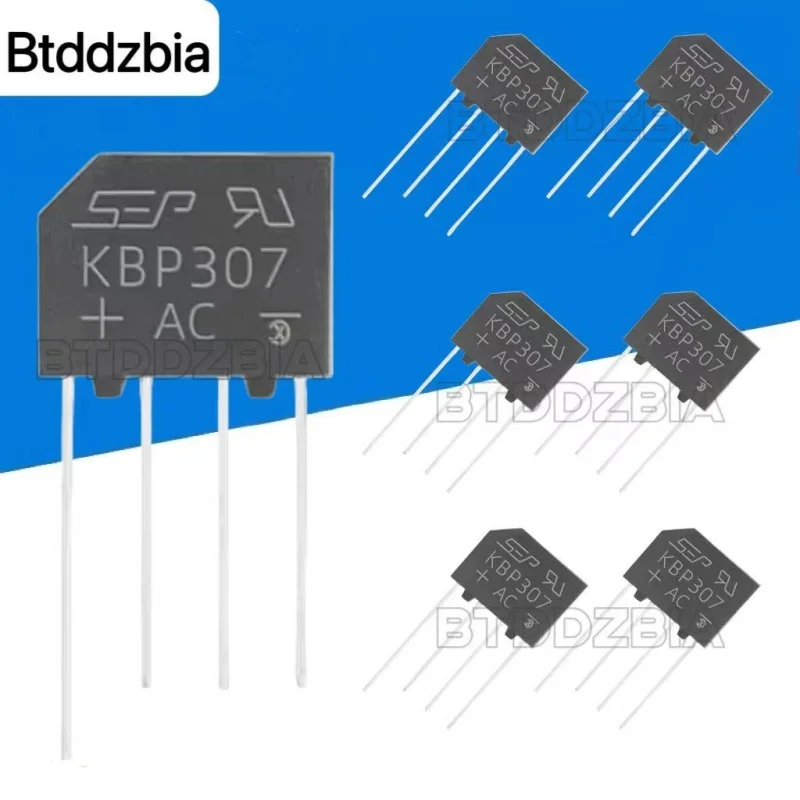 10 Stück KBP307 Ridge Rectifier KBP 307 Leistungsdiode 3 A 1000 V Electronica Componentes