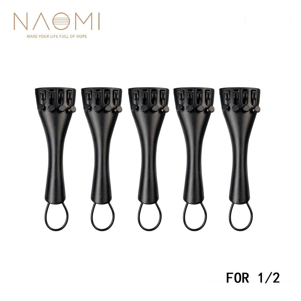 

NAOMI 5PCS Violin Tailpiece W/ 4 Tuners 1/2 Violin New Aluminium Alloy Violin Parts & Accessories New Set