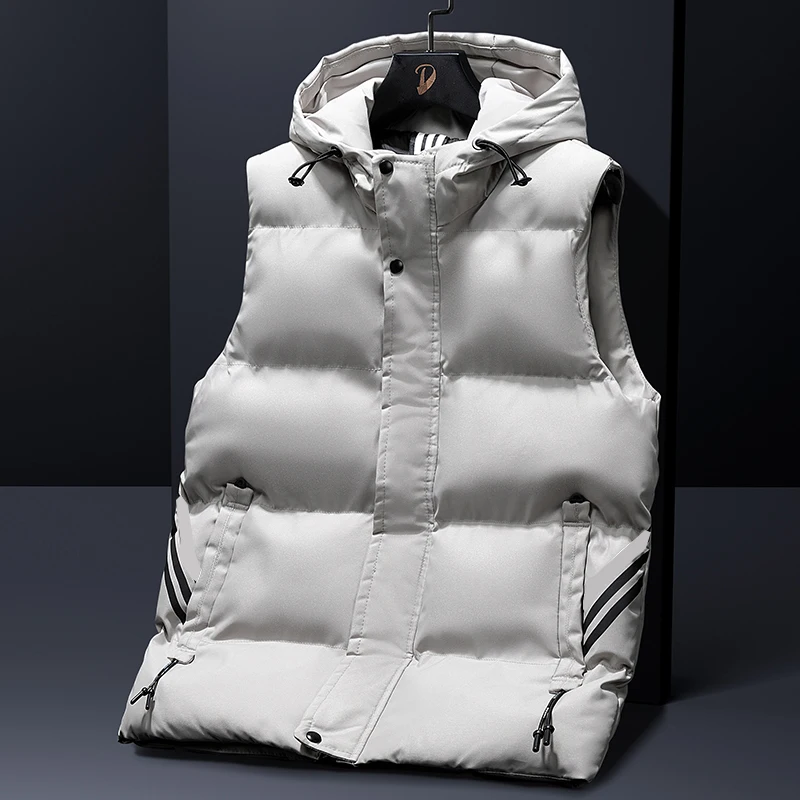 

Autumn Winter New Fashion Design Comfortable Fabric Relaxed Casual Version Loose Down Vest Comfort Casual Men Hat Down Vest