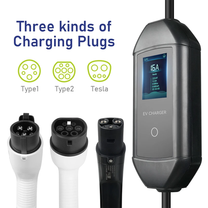 

AC Type 2 Charging Station IEC62196 J1772 Custom Nema 5 50 Plug 40A and 3.6kw 22KW Level 2 Portable Ev Charger