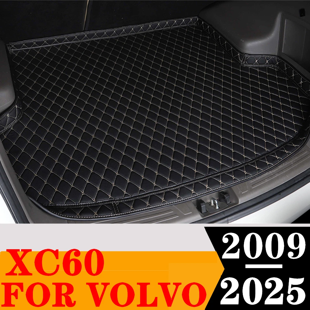 High Side Car Trunk Mat For Volvo XC60 2025 24 2023 2022 2021 20-2010 2009 XPE Rear Cargo Cover Liner Tail Boot Tray luggage Pad