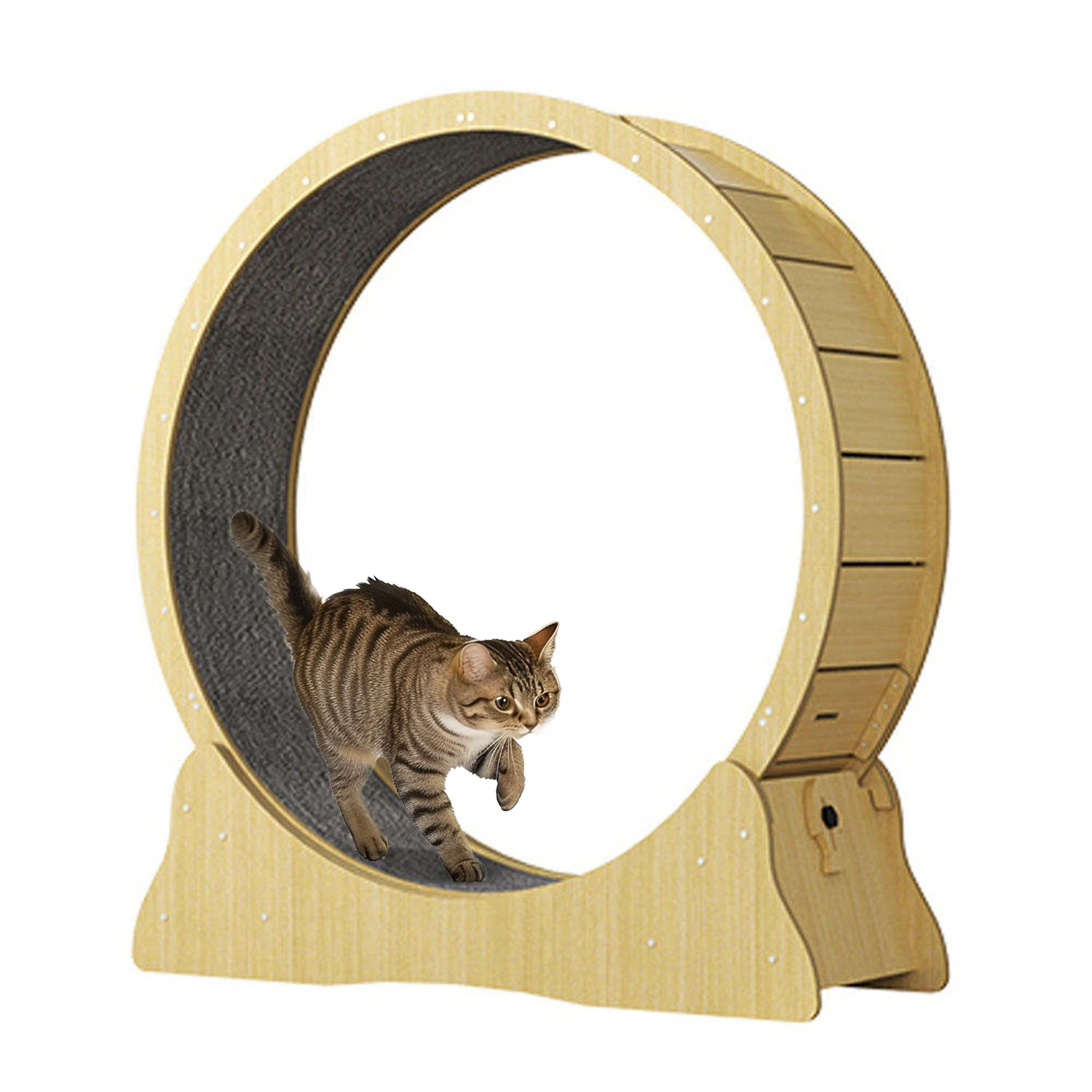 

Circle Interactive Pet Tread Running Exercise Wheel Cat Climbing Frame Fiberboard Cat Treadmill