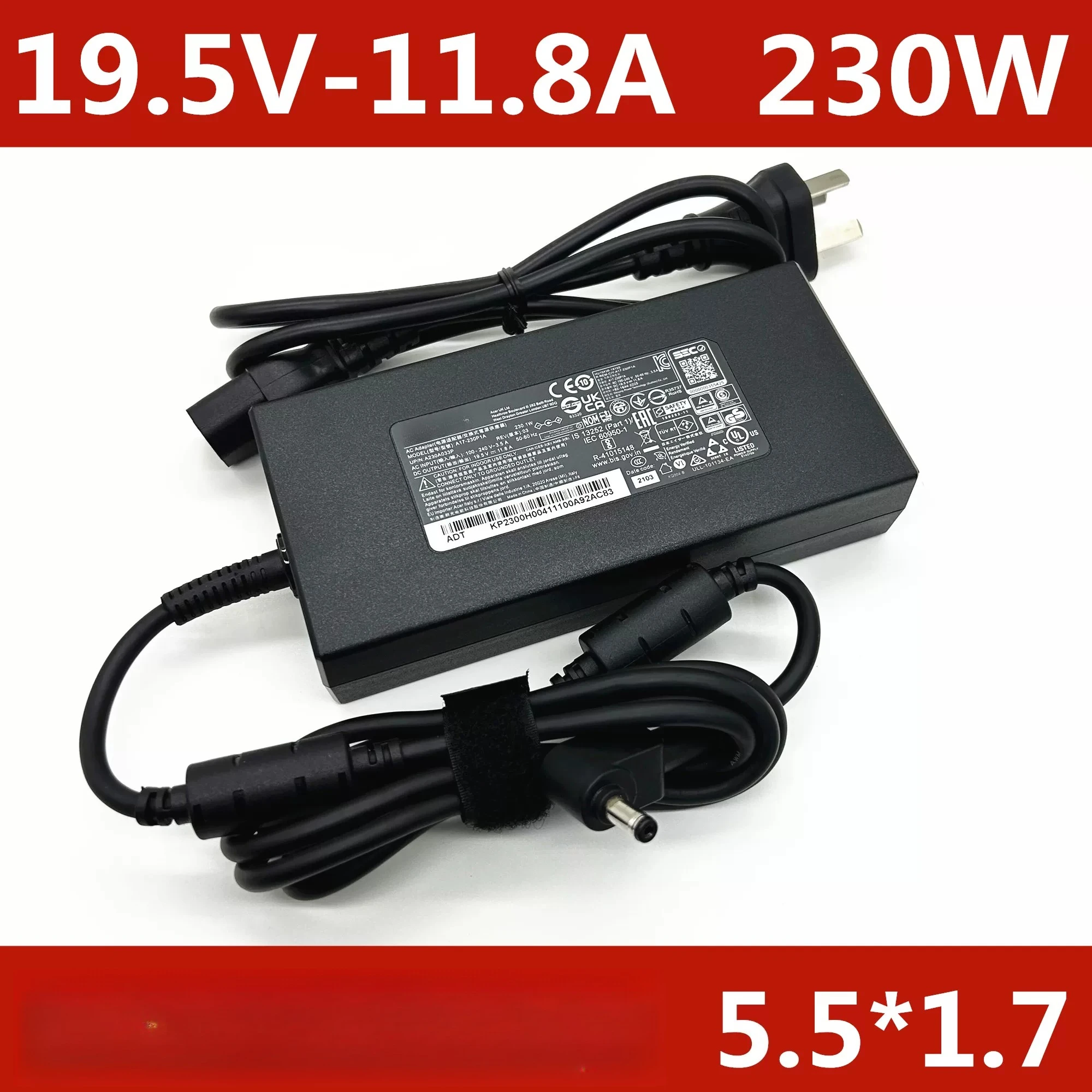 Original for ACER Shadow Rider Dragon, Predator 230W Power Adapter 19.5V11.8A Charger