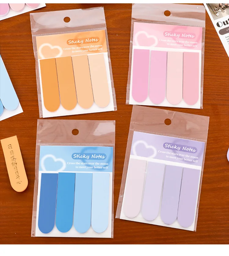 20 ورقة * 4 التدرج اللون ملاحظات لاصقة ذاتية اللصق ملاحظة منصات مذكرة الوسادة نقطة ذلك علامة مؤشر تسميات المرجعية مكتب المدرسة سوب
