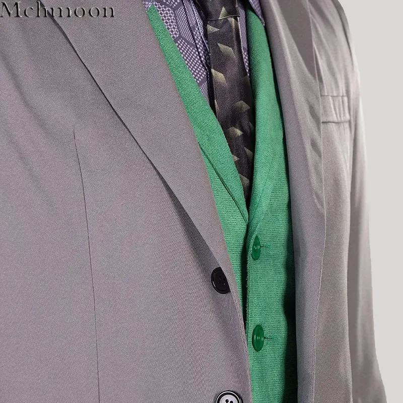 25cosadult homem bat cosplay homem roxo coringa cosplay traje de lã longo trench coat personalizável máscara de halloween ledger cosplay s