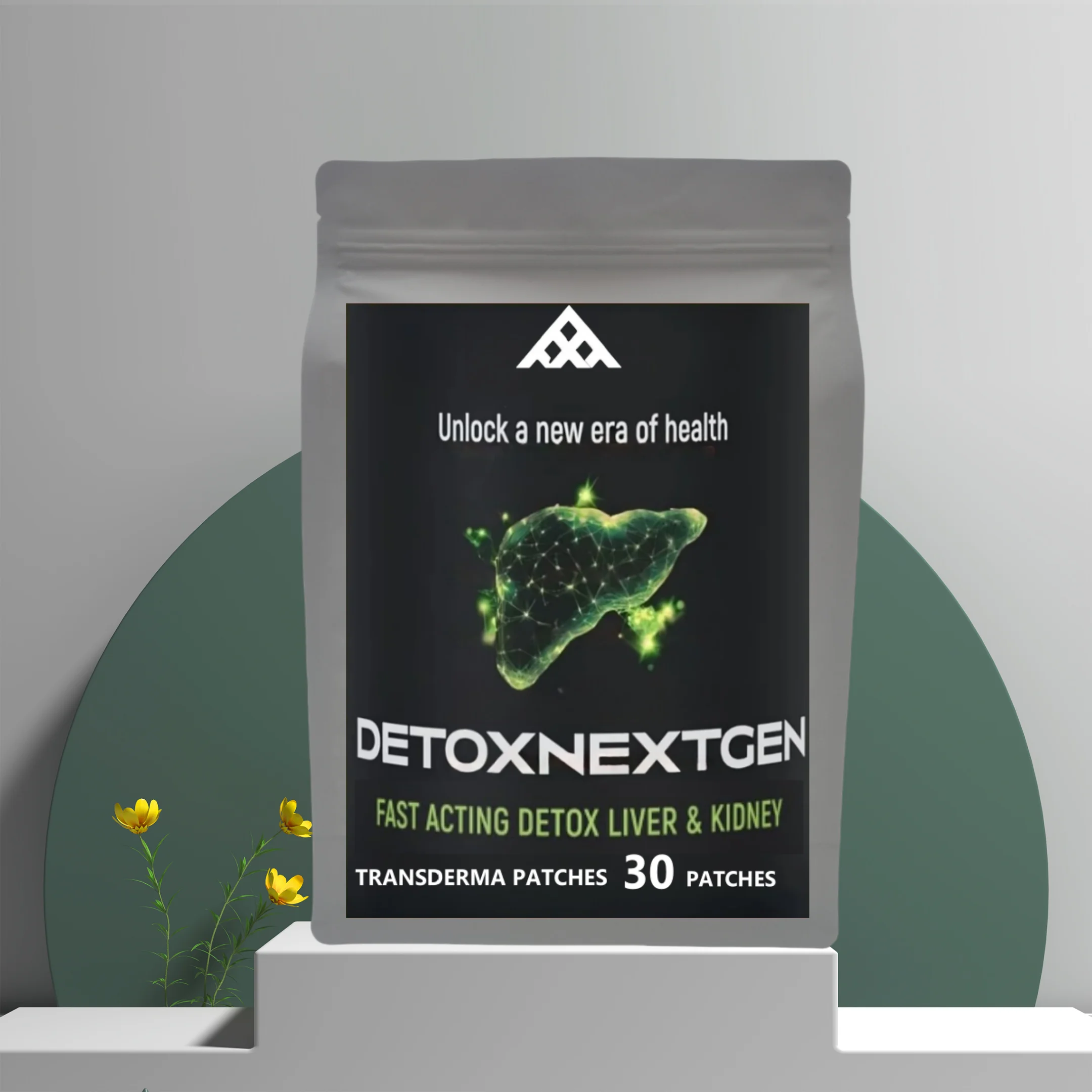 30 Patches Fast-acting Detox Liver & Kidney Support Transdermal Patches With Milk Thistle - Promotes Cleansing & Toxin