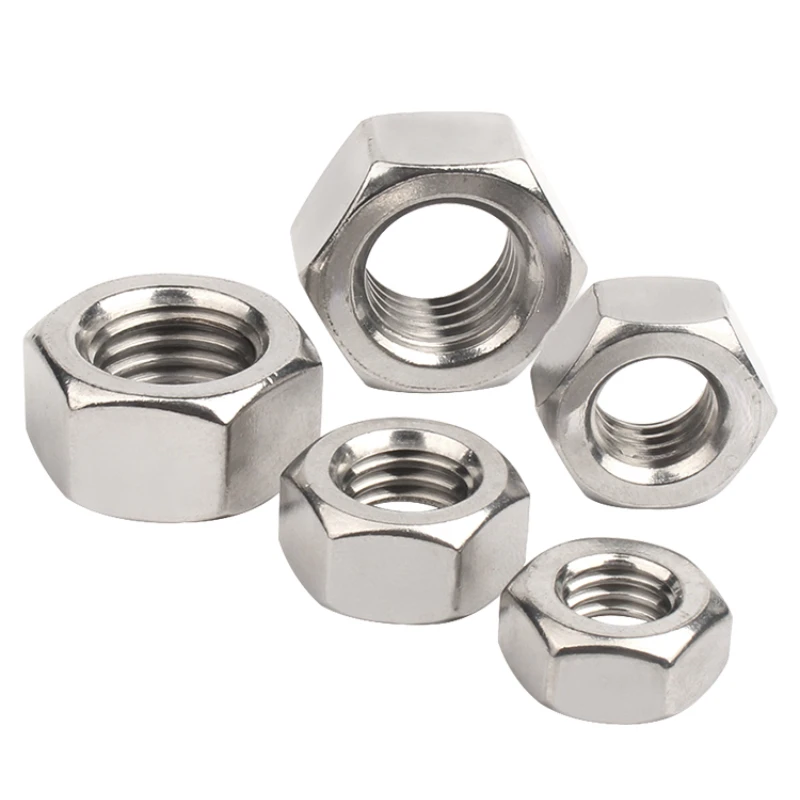 304 Stainless Steel Left-Hand Hexagonal Thread Lock Nut M3 M4 M5 M6 M8 M10 M12 M14 M16 M18 M20 Inverted Tooth Hexagonal Nut view 4
