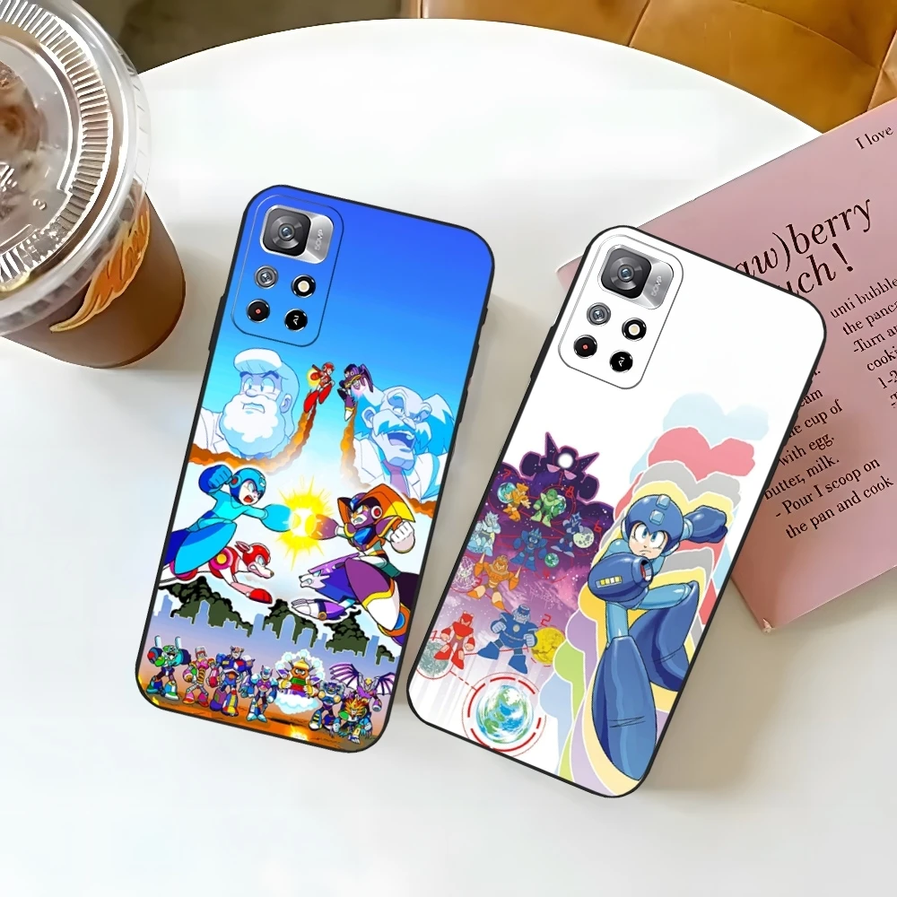 Rockman megaman jogo caso de telefone para xiaomi poco m4 f7 m7 m6 m5 f6 f5 x7 x6 x5 c71 c75 c61 c65 pro plus ultra capa