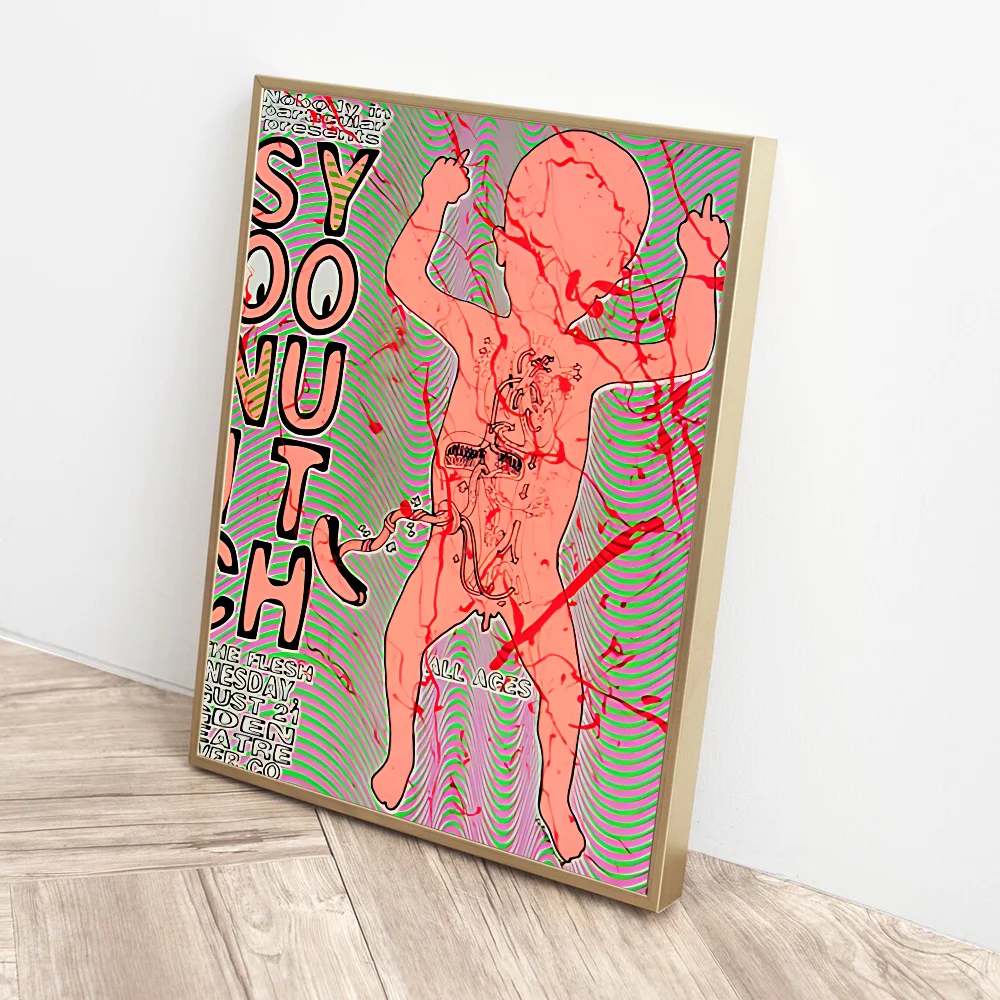 سونيك الشباب المغني ذاتية اللصق ملصق فني مقاوم للماء ورقة ملصق مقهى بار الملصقات ملصقات الحائط #2