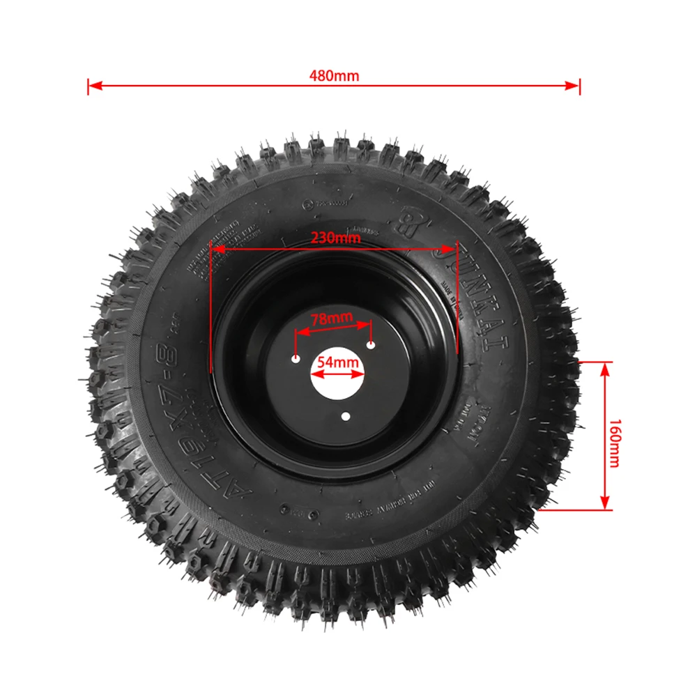 19x7-8 Tire Rim Assembl for 150cc 200cc 250cc 300cc  ATV Quad Dirt Bike Lawn Mower Garden Tractor Off-Road Vehicle Wheels