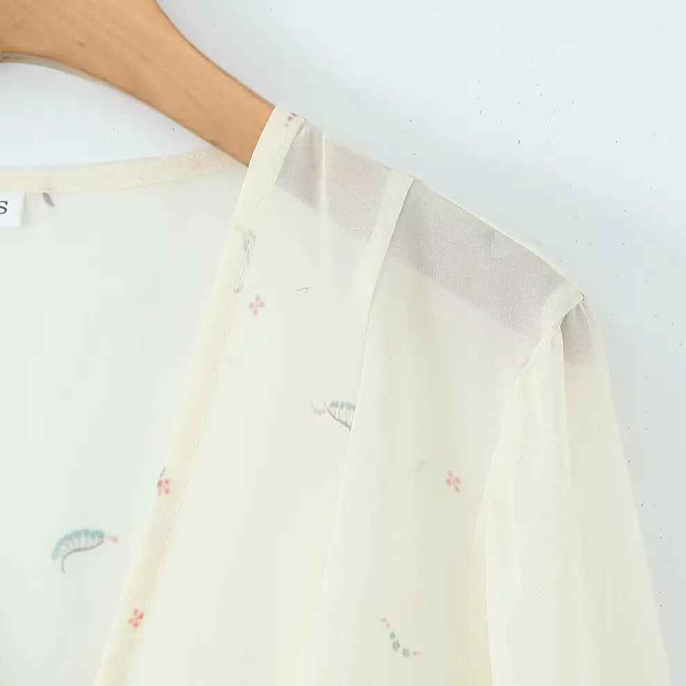 JNLEAOG automne nouveau femmes décontracté polyvalent imprimé irt coupe ample Polyester longue Sve filles irt européen Sle Faion