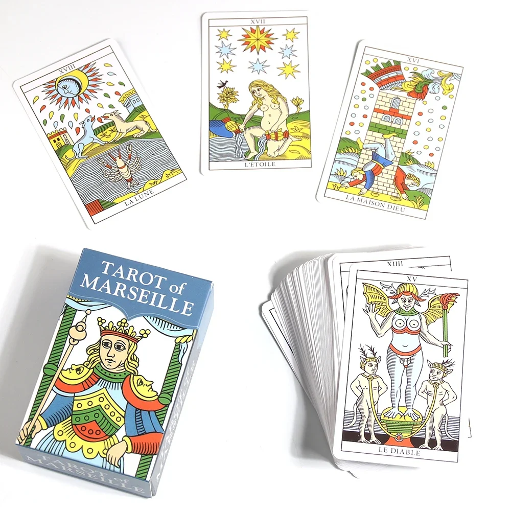 Tarot of Marseille Mini Marseille Tarot 78 Cards Deck Pocket Board Game