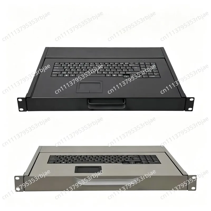 Cabinet Keyboard Drawer 1u Rack Mounted Industrial Touchpad Mouse Tray Pull-out Movable Self-locking Rail 19 Inch Telescopic