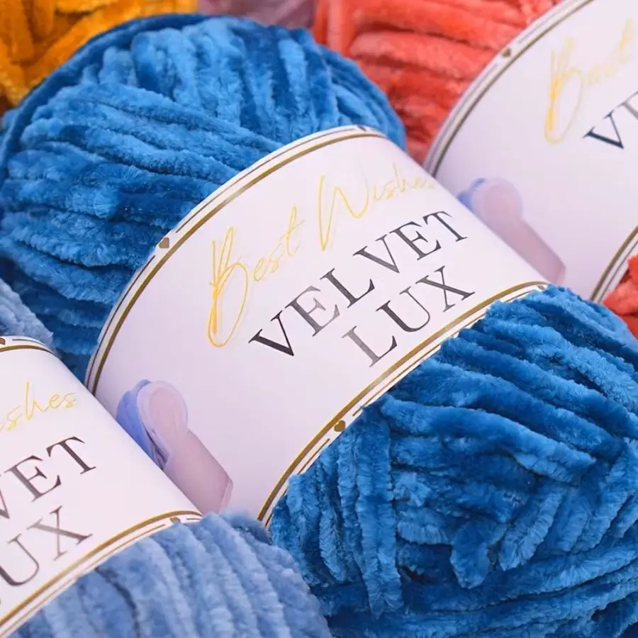 Schneevelours-Garn 3er-Set 300g Weiches Flauschiges Plüschgarn Warmes Häkel- und Strickgarn für DIY Pullover Schal Mütze Decke – Detail 3