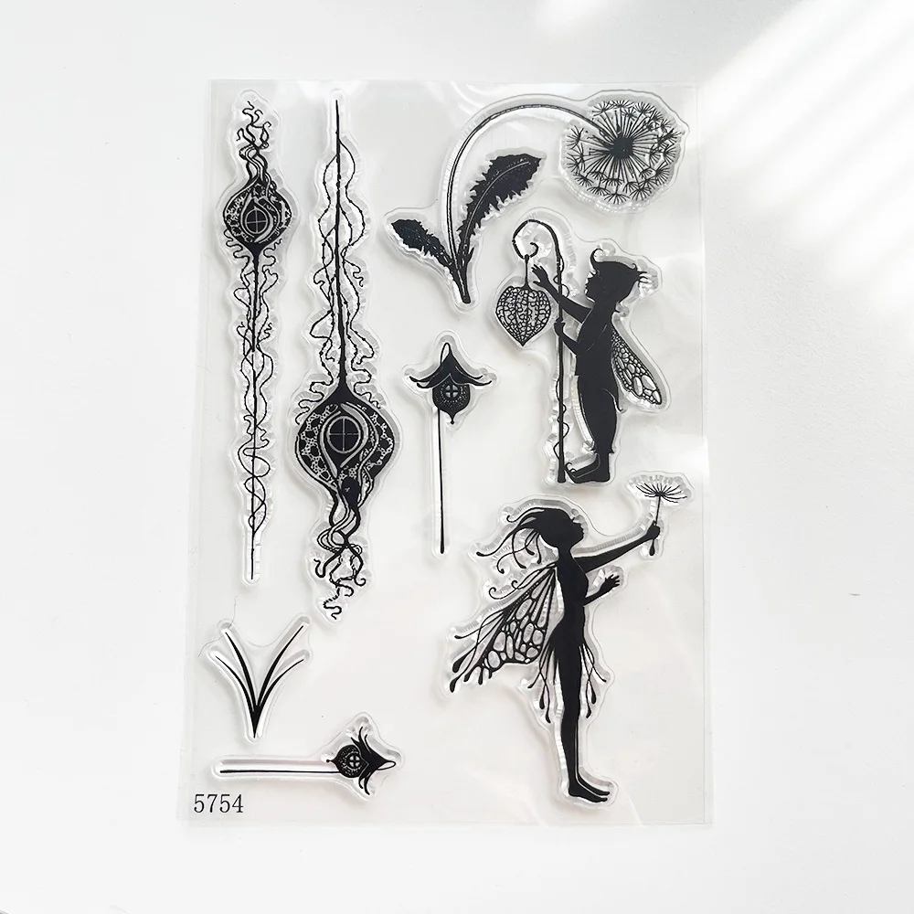 

2024 Plants Dandelion Fairy Clear Tranperant Stamps Silicone Stamp for Card Making Album Photo DIY Scrapbooking Craft Supplies
