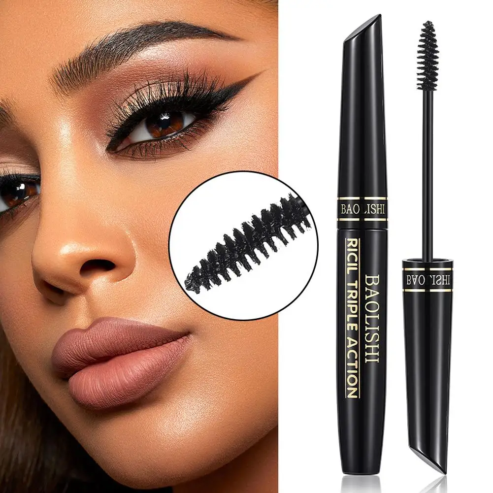 

1pcs Waterproof Anti-sweat Mascara Lengthens Eyelashes Silk Mascara Non-smudge Makeup Mascara Fiber Cosmetic Extension Fema Z4D3