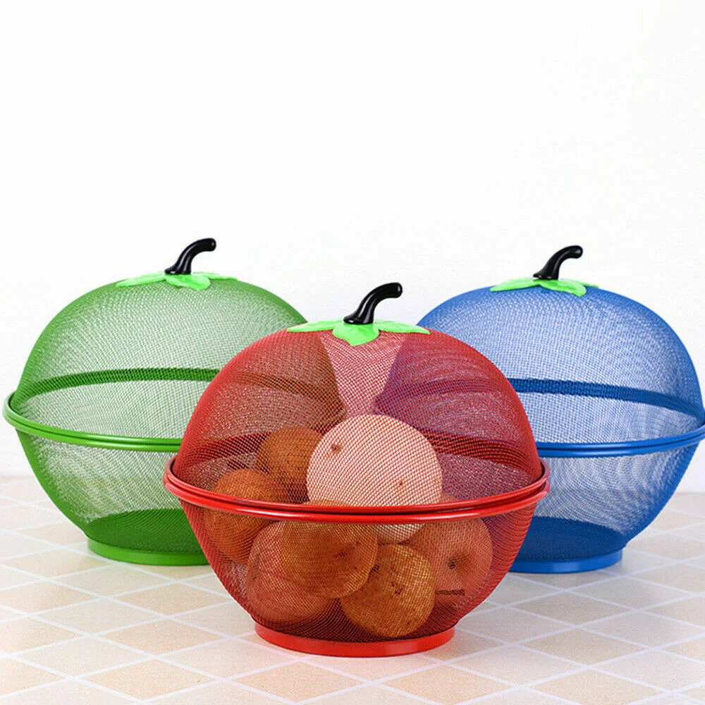 2022 New Fruit Basket Kitchen Mesh Fresh Vegetabl Bowl Dinning Table Fruit Net Basket Storage Basket Keep Flies Insects Out