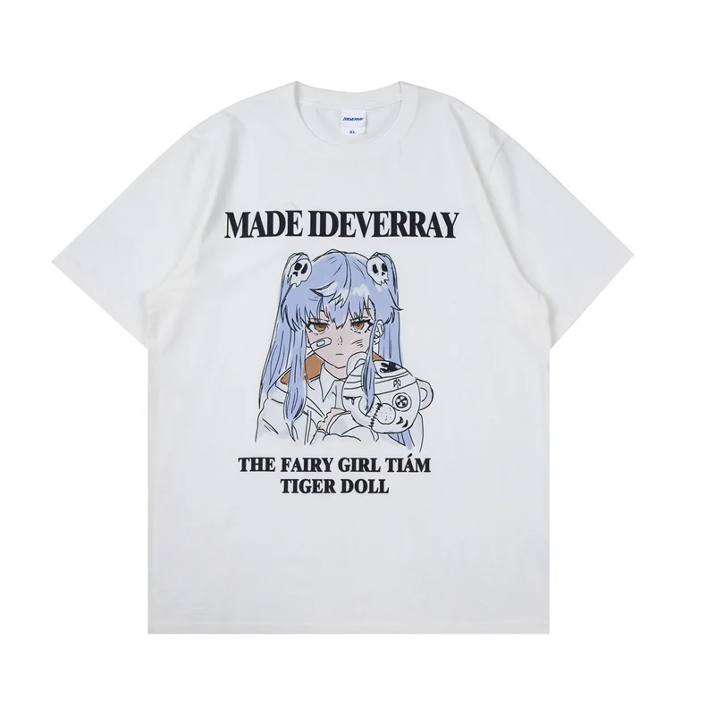 Anime Girls T-shirt Comics Women's Clothing Japanese Version Cartoon Casual Top Kawaii Clothes Harajuku Tees Summer Short Sleeve