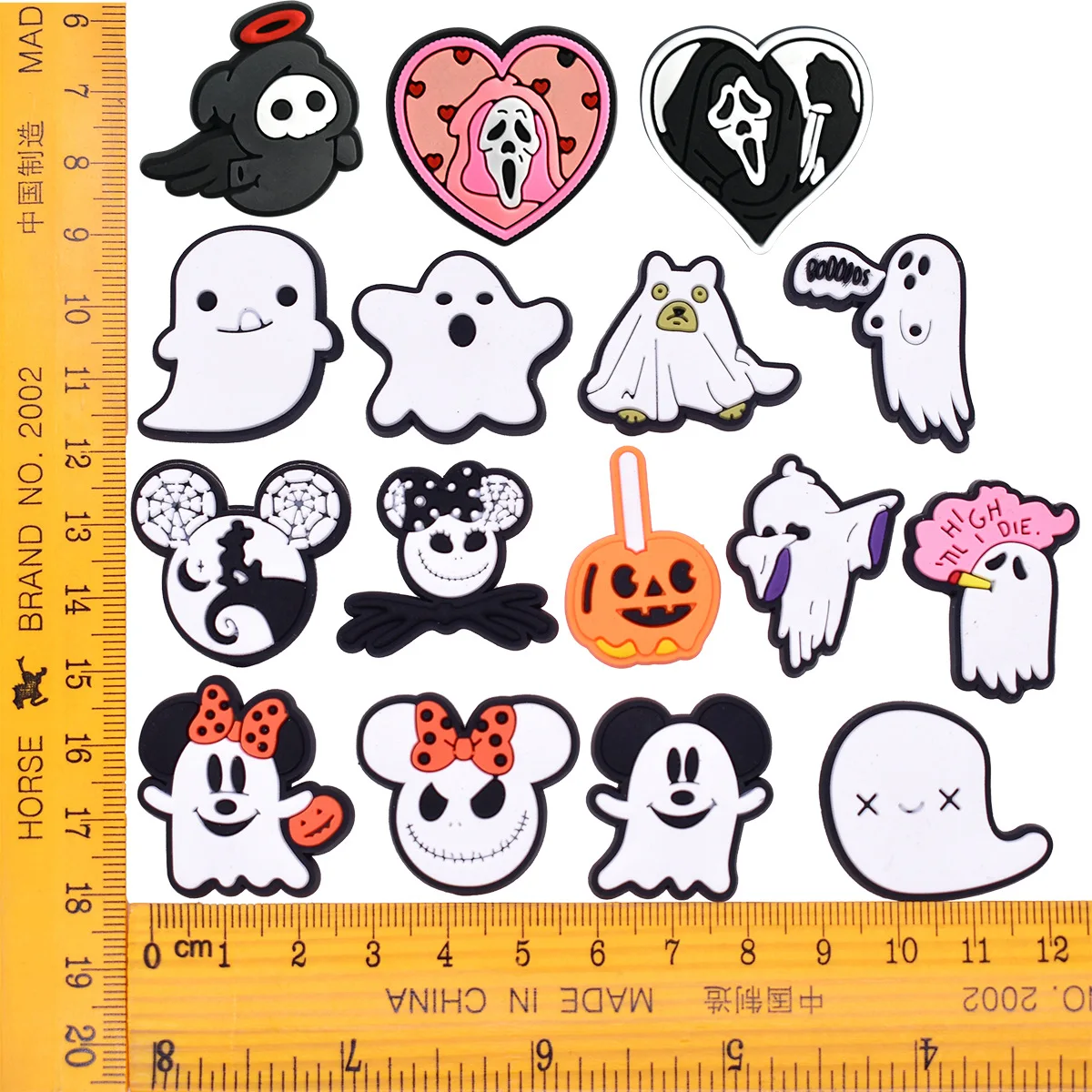 Cute Cartoon Ghost Pumpkin Halloween Pvc Charm Shoes Accessories Garden Shoes Sandals Clogs Diy Decoration Holiday Party Gifts