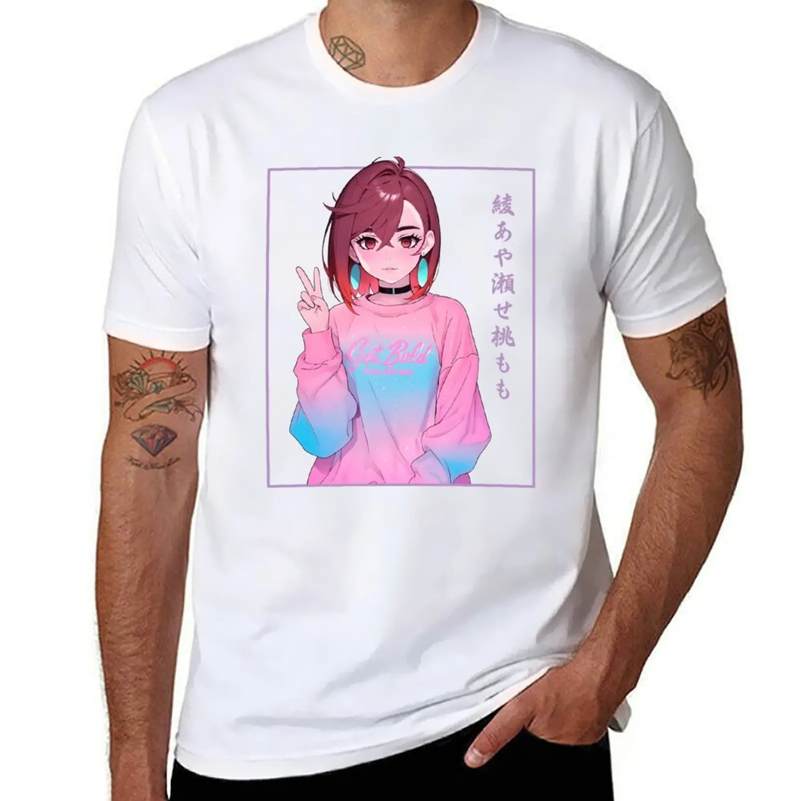 

Momo Ayase Dandadan Anime Girl Aesthetic T-Shirt men t shirt cotton 100% g man t shirts for men T-Shirt