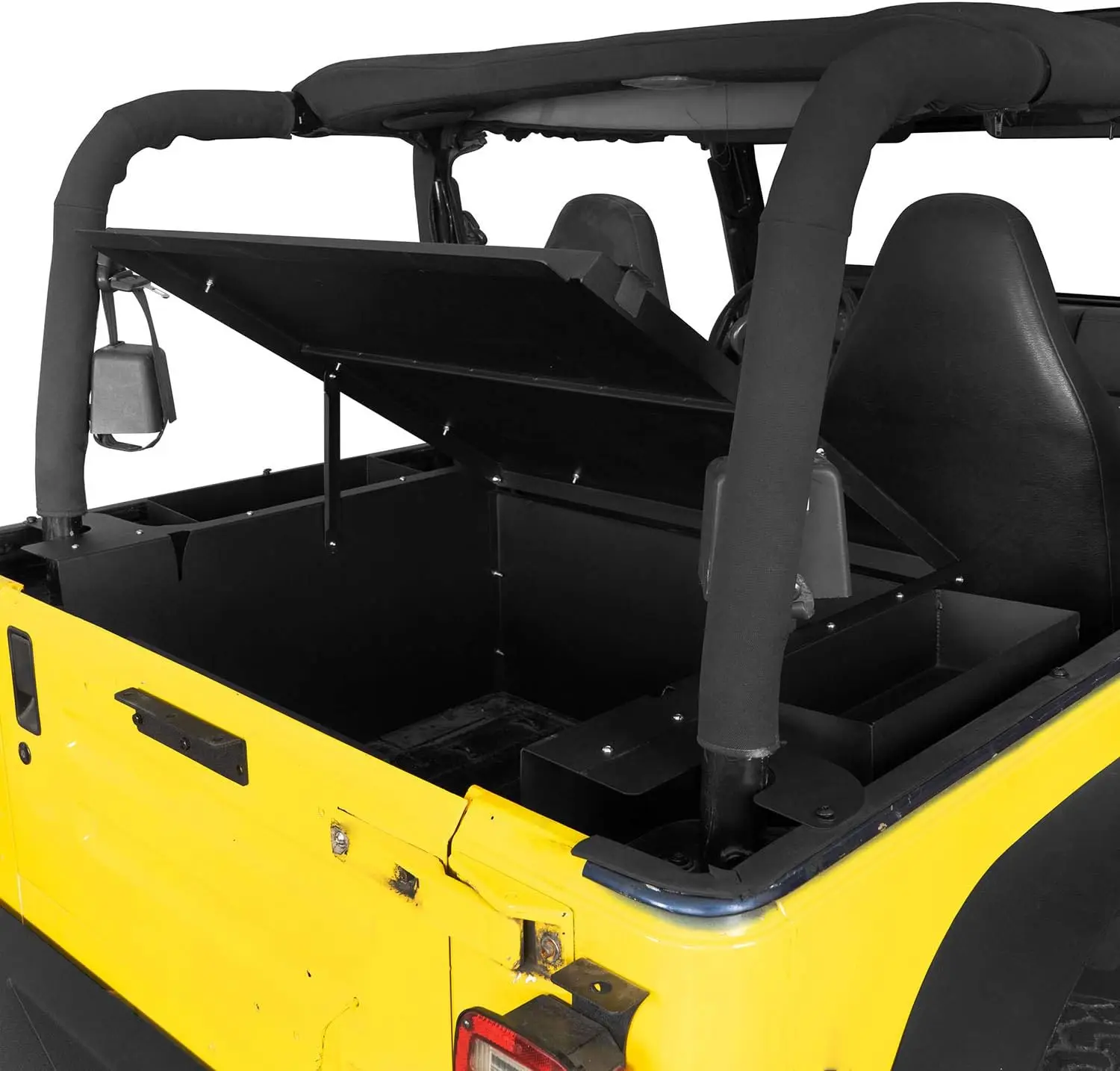 TJ Security Deck Enclosure Steel Cargo Cover Compatible with Jeep Wrangler TJ Hardtops 1997 1998 1999 2000 2001 2002 2003