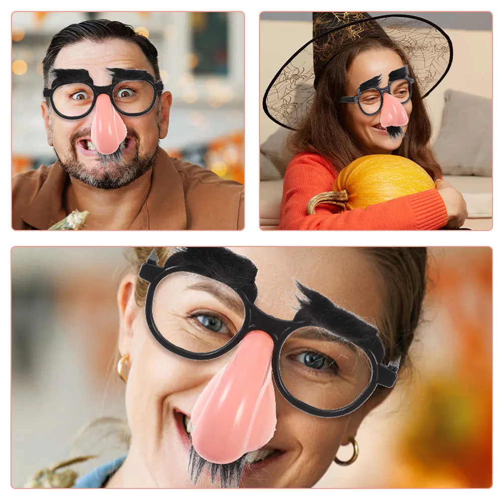 10 stks Halloween Decoratieve Bril Grote Neus Grappige Brillen Herbruikbare Party Props Voor Kinderen Volwassenen Cosplay Photo Booth Nieuwigheid Truc