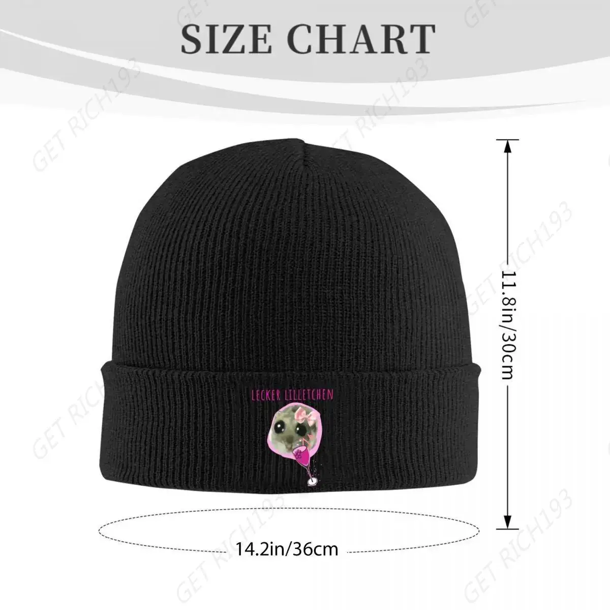 Sad Hamster Bonnet Hats Animal Beanie Hats Graphic Knitted Hat Spring Casual Adult Unisex Kpop Warm Soft Cap