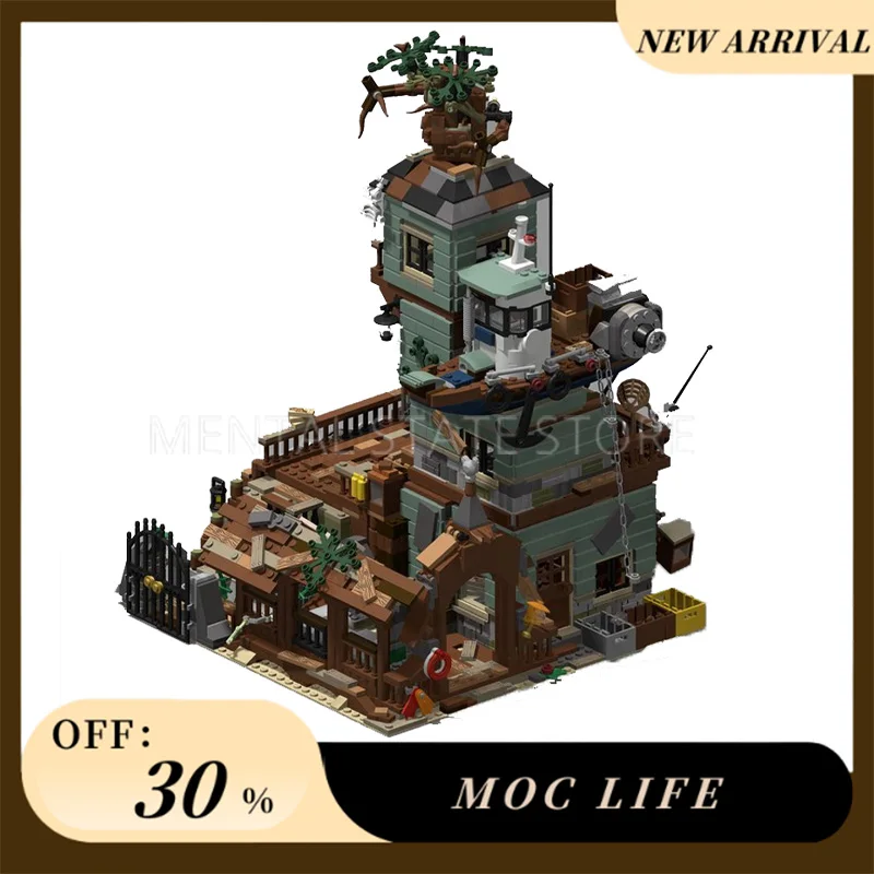 2238PCS Customized MOC Hidden Harbour Side Building Blocks Technology Bricks DIY Creative Assembly Education Toys Holiday Gifts