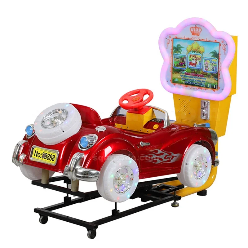 Kids Horse Swing Machine Token Coin Operated Kiddie Rides 19'' LCD Screen Video Music Kids Arcade Game Amusement Rides