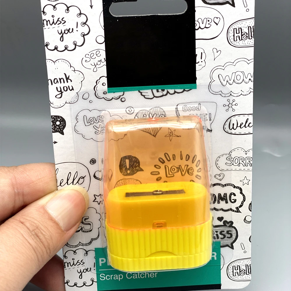 

Blister Packaging Single Hole Durable Portable Manual Pencil Sharpener School Stationery