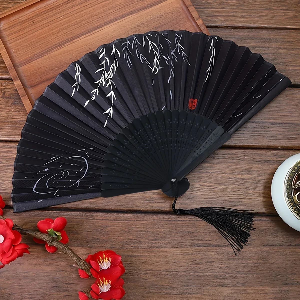 1pc-Personalized Wooden Folding Hand Wedding Fans Personalized Bride Fans Guests Gifts Birthday Baby Party