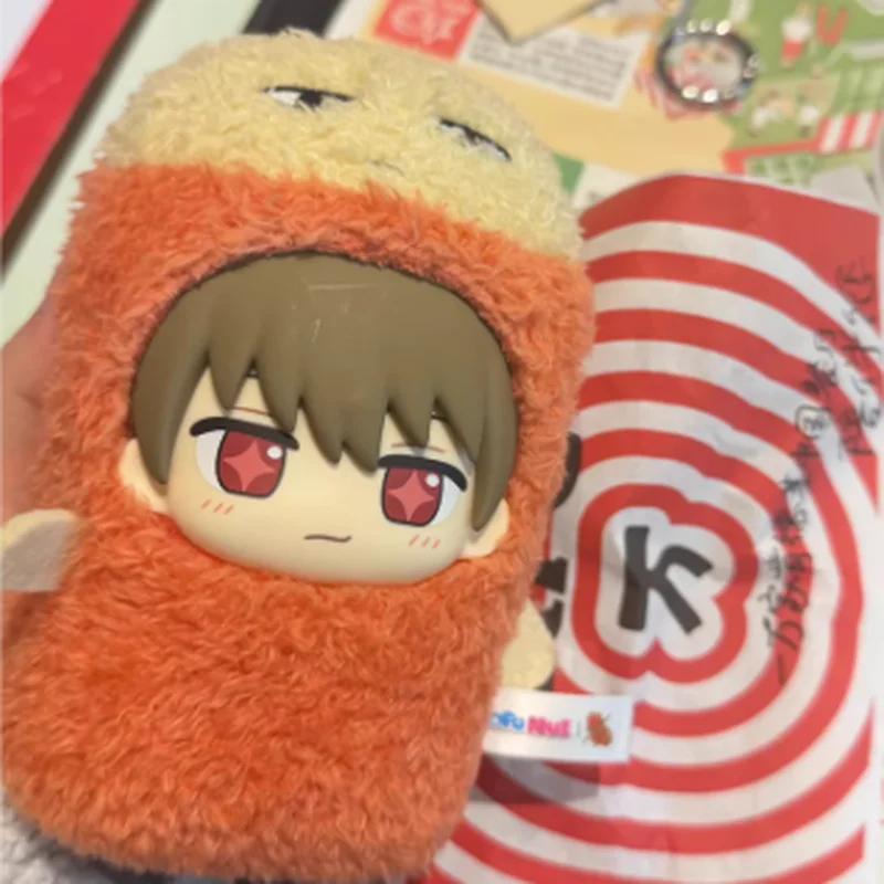 Bandai Gintama Sofunui Muñeco de Peluche Suave Caja Sorpresa Ebi Tempura Figura de Vinilo Coleccionable Juguete de Anime para Adultos Regalo para Fans