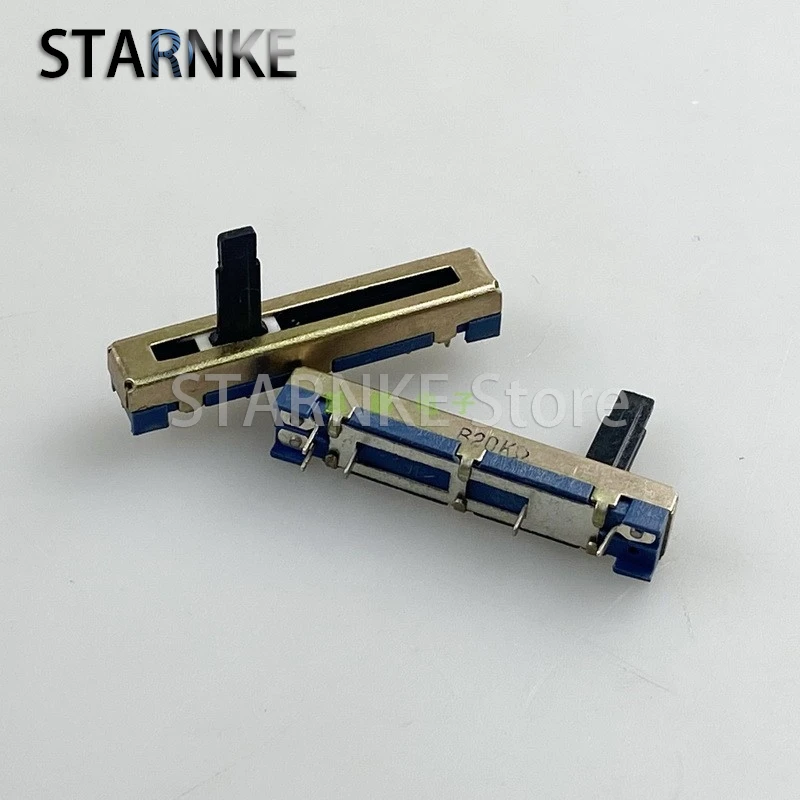 2PCS 46mm Single Straight Sliding Potentiometer B20K Sliding Stroke 30mm Mixer Fader Volume Light Adjustment