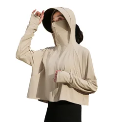 Veste de protection solaire pour femme, vêtements d'extérieur, manteau fin pour femme, chapeau en gomme noire, bord de nuit, rayons UV, voyage, UPF50 +