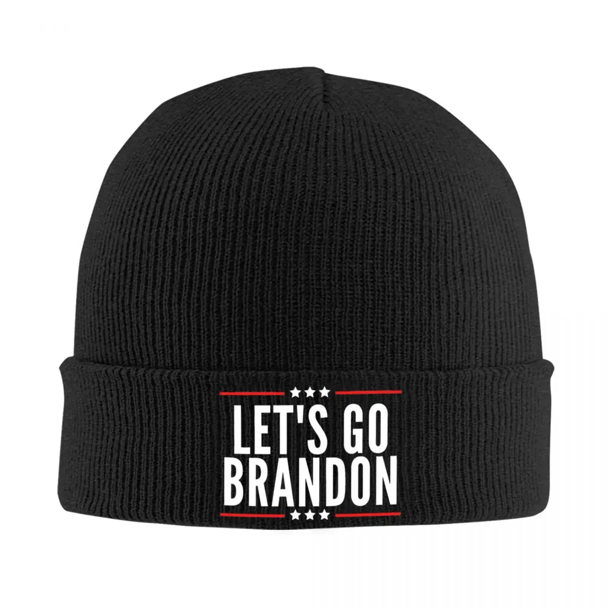 Lets Go Brandon Anti Biden Funny Lets Go Brandon Beanie Hats Knitted Hat Autumn Winter Design Fashion Bonnet Hats