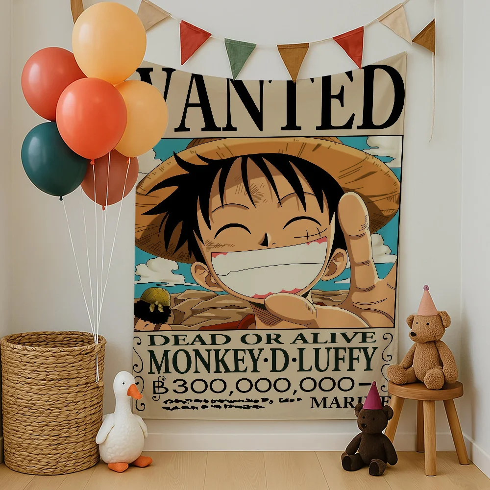 Anime O-ONE P-PIECE Wanted Poster flag Custom Camping Garden Decor Party Backdrops Wall Art Family Gifts