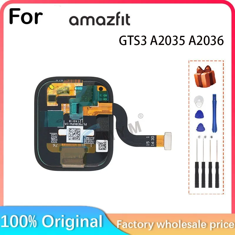 For Huami Amazfit GTS 3 A2035 A2036 Smart Watch LCD Display + Touch Panel Digitizer For Amazfit GTS 3 A2035 A2036 Amoled Display